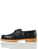  find. Herren Chunky Leather Boat Shoe Segelschuhe, Schwarz (Black Black), 41 EU (7 UK)