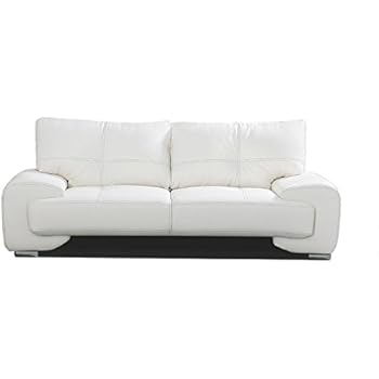 Meublo Canape Fixe 3 Places Simili Cuir 230 X 100 X 90 Cm Bureau