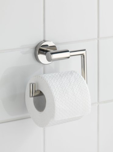 WENKO 20216100 Toilettenpapierhalter Bosio – ohne Deckel, Edelstahl rostfrei, 15 x 10.5 x 6.5 cm, Glänzend - 4