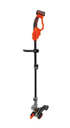 Black+Decker 18V 4.0Ah Akku-Rasentrimmer, Motorsense, Rasenkantenschneider mit Führungsrad, 30cm Schnittbreite, STC1840, schwarz orange - 2