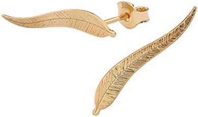 ARLIZI earrings leaf feather ear climber sterling silver 18ct rose gold plated 1505