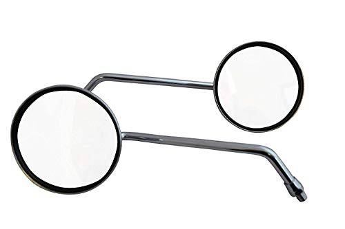 Cromo M10 Moto Espejos - Redondo - Par - Easy Fit Basic Simple - hacia Derecha Hilo
