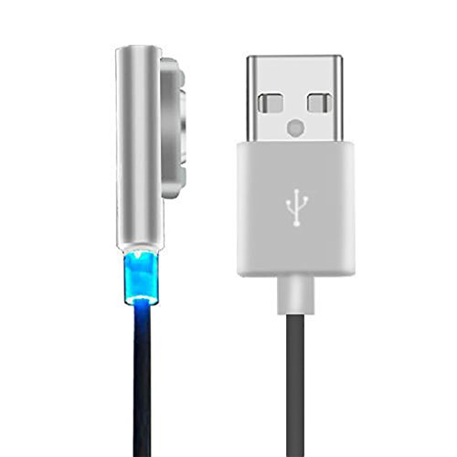 MP power  Plata metal Magn  tico USB carga cable cargador con indicador LED para Sony Xperia Z3   Sony Xperia Z3 Compact   Sony Xperia Z2  Sony Xperia Z1   Sony Xperia Z Ultra XL39h   Sony Xperia Z1 compact