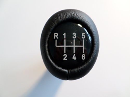 Alphamars 1356738 Genuine Leather Gear Stick Shift Knob Black