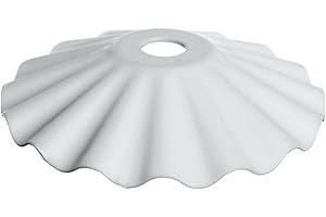 TOSEND Piatto bianco in plastica ondulato per portalampada E14 diametro di 25 cm - Piatto riflettente per lampadario
