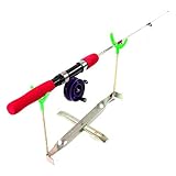 Material: FRP Lixia fishing rods, Caña de Pescar Hielo for Wonter Pesca caña de Pescar telescópica FRP Mar EVA Mango Spinning Rod