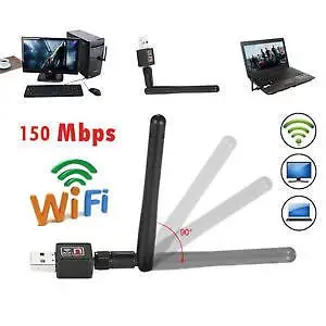 Mini 150M USB WiFi Wireless LAN 802.11 n/g/b Adapter With Long Antenna