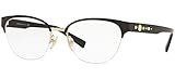 52/18/140 Versace 0VE1255B Monturas de gafas, Black/Gold, 52 para Mujer