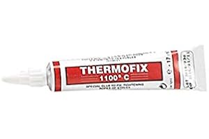 EASYRICAMBI Easyczęści THERMOFIX Klej REFRATTARIO Wysokie Temperatury 1100°C TUBETA 30GR 17ML