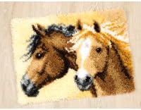 Verachtert Latch Hook Kit: Rug: Horses, NA, 50.8_x_40.64_cm