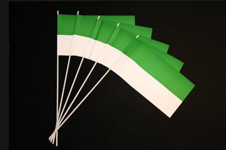 Papierfähnchen: grün-weiß 50er Packung
