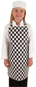 Childrens Adjustable Apron - Black &amp; White. Small (5-7yrs) l Aprons, Chefs Clothing, Chefs Aprons, Give children a love of cooking from a young age with these practical polycotton aprons. GET COOKING!