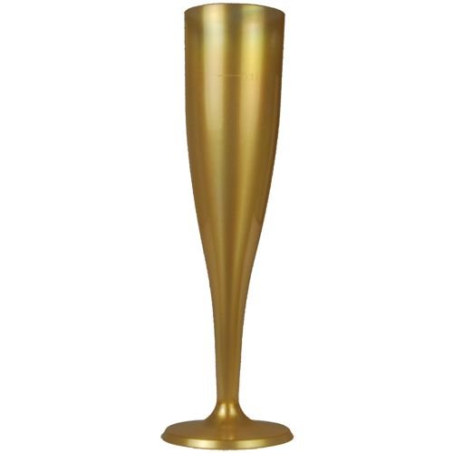 Sektgläser - einteilig - gold - 6 Stück/Paket