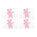 Produktbild Rtosd Lustiges Schwein-Karikatur-Tupfentanz-Küche gedruckt fleckabweisend Wärmedämmung waschbar quadratische Tischset Tischset für Baby und Frauen runden Esstisch 12"x 18" Satz von 4 Stck