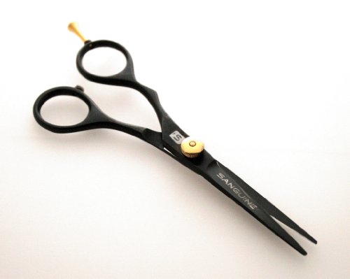 Left Handed Hair Scissors / Hairdressing Left Hand Scissors, Rainbow - 5.5 inch (Black)
