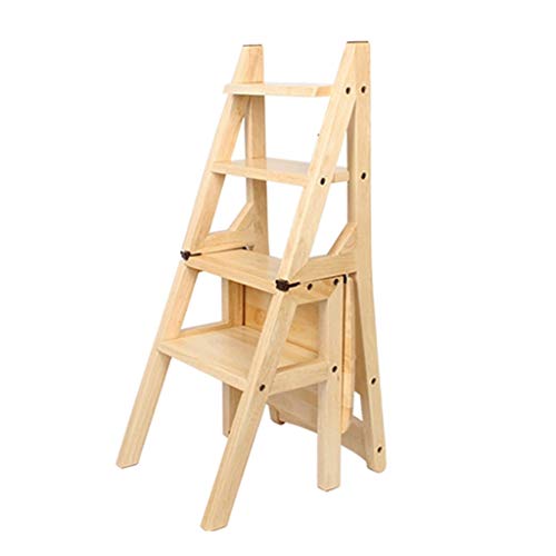 Preisvergleich Produktbild Leiter Klappleiter Trittleiter Kleine Riesenleiter Bad Hocker Outdoor Camping Klappstuhl Angeln Stuhl Tragfähigkeit 100 Kg (Color : Beige, Size : 38 * 46 * 90.5CM)