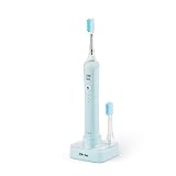ION-Sei Sonic Electric Toothbrush, Patented ION generating Technology, UK and EU Plugs, Rechargeable, 3 Cleaning Modes, 2 Brush Heads Soft and Standard, USB Cable, Waterproof IPX5 (Lake Blue)