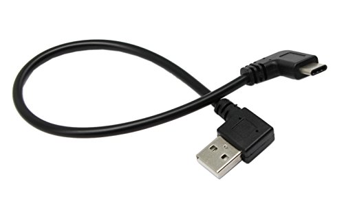 Typ C Kabel, rechten Winkel cerrxian USB 2.0 rechts Winkel (Typ A) Stecker zu USB C (Typ C) Stecker links/rechts Winkel Sync & Charge Konverter Adapter Kabel 25,4 cm - 2