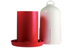 OLBA Hühnertränke, Doppelmanteltränke 12 Liter. Eine leicht befüllbare Wassertränke aus bruchfestem Kunststoff mit Bajonettverschluss, für Hühner, Wachteln und anderes Geflügel. Hühner Zubehör.