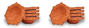 Eco Friendly Traditional Plain Mitti Diya-Deepak-Clay Diya-Terracotta Diya for Navratri/Diwali (Set of 12)