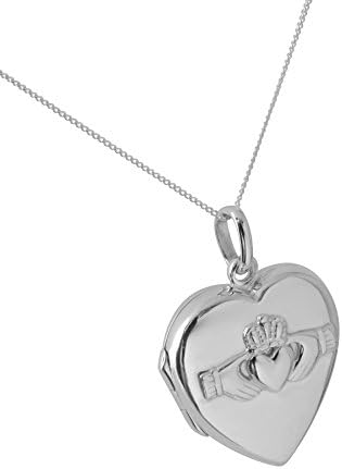 Sterling Silver Irish, Claddagh, Heart shaped Locket. Beautiful Mother's Day gift.
