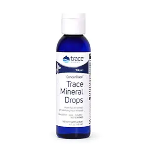 TMpet Concentrace Mineral Drops By Trace Minerals- Natural Magnesium, Zinc & 70 Ionic Minerals For Dogs, Cats And Animals- Trace Minerals Supplement For Healthy Hair, Skin, Teeth & Stress Relief- 4oz.