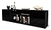 Produktbild Stil.Zeit TV Schrank Lowboard Asia, Korpus in Anthrazit Matt/Front im Hochglanz-Design Schwarz (180x49x35cm), mit Push-to-Open Technik, Made in Germany