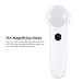 Produktbild WOSOSYEYO 15X Lupe Handheld Glas Lupe Glas Lupe Tragbares Taschenwerkzeug Professional Mit Zwei LED-Licht