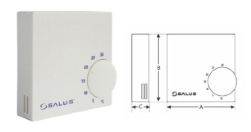 Salus Controls Raumthermostat Aufbau 5 bis 30 °C RT10 - 2