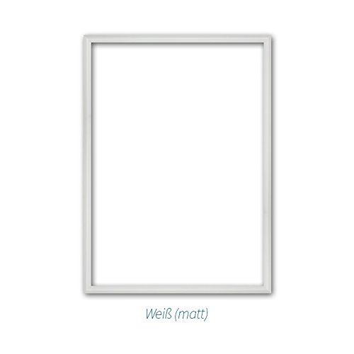 Schattenfugen – Rahmen LEMGO 60 x 80 cm Weiß (matt) 73 verschiedene Größen Massivholz - 2
