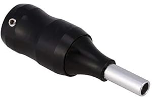 PONGNAS Uchwyty do tatuażu, 24 mm wkład do tatuażu ze stopu aluminium radełkowany uchwyt rurkowy tatuaż maszynowy uchwyt uchwyty narzędzia tatuaż materiały i wyposażenie (czarny)