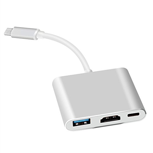 MagiDeal 3 In1 Multiport-Typ C Usb 3.1-Hub USB-c Auf USB 3.0 / HDMI / Ladegerät-Adapter - 7