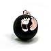 Black Mexican Bola Pendant Rose Gold Baby Feet RARE GIFT