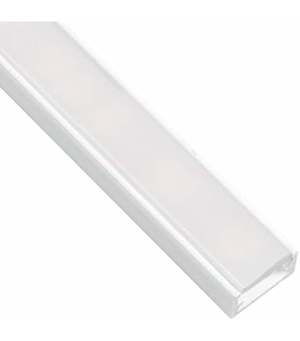 Profilo angolare a LED, 1 m, ECKE-16, in alluminio, per strisce LED con copertura color latte, per strisce LED fino a max. 10,5 mm (1 m + copertura latte