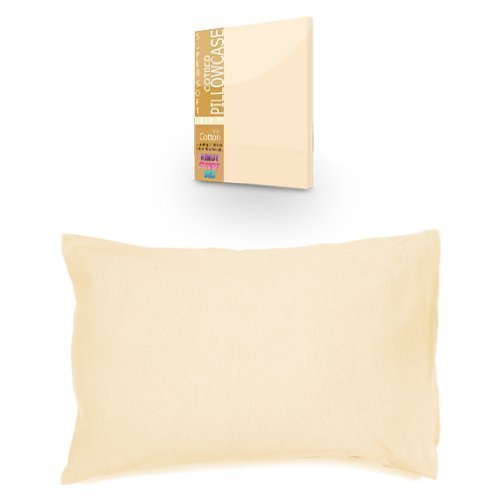 Childrens Pure 100% Cotton Cot / Cotbed Cream Pillowcase