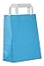 Produktbild 50 Papiertragetaschen Papiertaschen Henkeltaschen Tragetaschen Tüten Papiertüten in BLAU (22 x 11 x 28 cm)