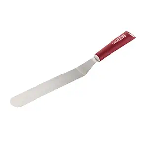 Cake Boss Stainless Steel Tools and Gadgets Offset Icing Spatula, 9-3/4-Inch, Red