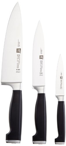 Zwilling Twin Four Star II Messerset, 3-tlg., 420 x 135 mm (Rostfreier Spezialstahl, Zwilling Sonderschmelze, Kunststoff, Edestahlapplikation) schwarz
