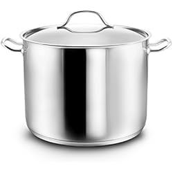 Kopf Gigantos - Grand pot en inox avec couvercle, Ø 26 cm, hauteur de 19 cm, 9.5 litres convient à induction