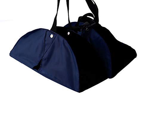 Preisvergleich Produktbild Reise Fußstütze, LoiStu Tragbare Fußstütze Reiseflug Verstellbare Fußstütze für Fernreisen, Flugzeug, Hochgeschwindigkeitsschiene, Bus, Büro (Blau)