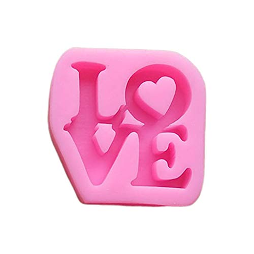 Gjyia - Stampo in Silicone a Forma di Lettera con Scritta Love 1