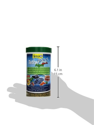 Tetra Pro Algae Premiumfutter (für alle tropischen Zierfische, mit Algenkonzentrat zur Verbesserung der Widerstandskraft, Vitaminstabilität und hoher Nährwert, Spirulina-Alge), 500 ml Dose - 7