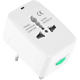Universal &Ccedil;oklu Priz &Ccedil;evirici D&ouml;n&uuml;şt&uuml;r&uuml;c&uuml; Seyahat Adapt&ouml;r&uuml;, 150+ &Uuml;lke, 125V-250V-6A-13A, Narita NRT-640