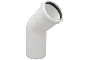 DINAK Codo MH de polipropileno simple pared para calderas de condensación diámetro 80 - a 45º