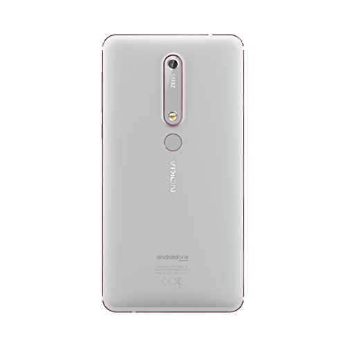 Nokia 6 Dual SIM Smartphone VERSION 2018 - deutsche Ware (5,5 Zoll IPS Full-HD Display, 32GB ROM, 3GB RAM, 16 Megapixel RÃ¼ckkamera + 8MP Frontkamera, LTE, Pure Android 8 Oreo, Schnellladefunktion, MP3 Player, FM Radio, NFC, Wecker) inkl. Displayschutzfolie - WeiÃŸ/Eisen [Exklusiv bei Amazon]