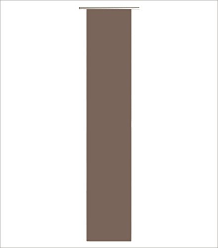 Schiebegardinen nach Maß, hochqualitative Wertarbeit, alle Größen und mehr als 20 Farben verfügbar, Maßanfertigung, Schiebevorhang, Raumteiler, Flächenvorhang, blickdicht (222cm Höhe x 60cm Breite / Braun) - 4