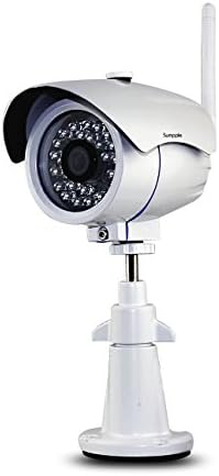 Sumpple WiFi Wireless/Wired HD 1920x1080P HD Outdoor/Indoor Internet Security Bullet Camera, Day Night Vision, IP66 Waterproof, Video Record, Motion Detection, Email Alert, Operate and View on IOS iPhone, Android or PC - White