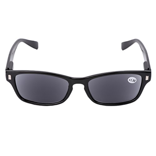 Preisvergleich Produktbild Fogun Lesebrillen, die überall haften, Sie überall begleiten, Sonnenbrillen Lesebrill Lightweight +1,0 +1,5 +2,0 +2,5, 3,0,+3,5 (Schwarz, 1.5)
