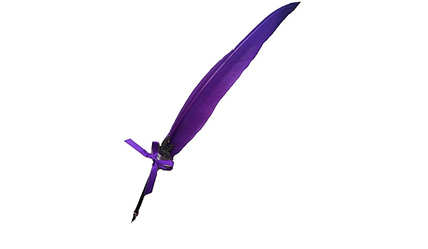 Awesome Vintage Feather Quill Pen Deluxe Natural Swan Fountain Pen Nib Calligraphy Writing Quill Pen 9 Colors | Purple (746856633831)