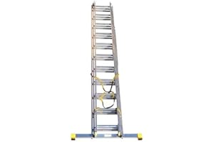 BPS ACCESS SOLUTIONS Ausziehleiter mit 3 Elementen und integrierter Stabilisierung, 7,11 m (7.11m)